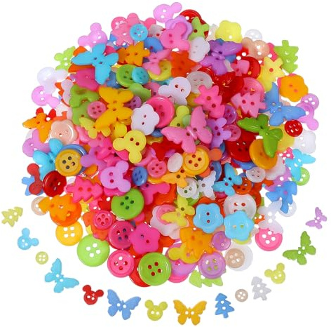 300 Stück Kleine Knöpfe Miniatur Knöpfe Kinder Bunt Kinderknöpfe Zum Basteln Bunte Bastelknöpfe In Candyfarben Candy Farben Kleine Bunt Kunststoffknöpfe Verschiedene Größen für Diy Nähen Dekorieren