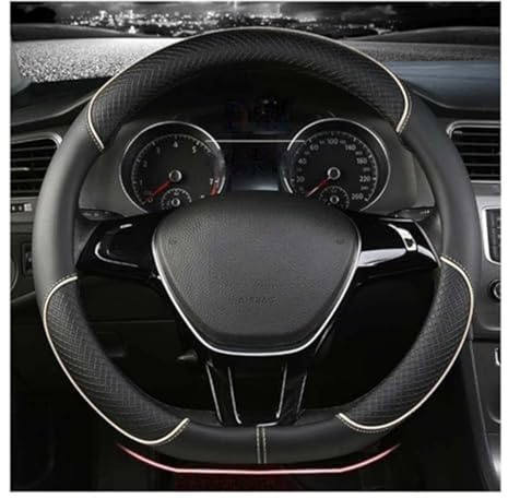 QYETRGF Auto Lenkradbezug Leder, für Opel Mokka B/GS Line+/ Ultimate 2021-2025 Lenkradabdeckung Lenkradhülle Anti Rutsch Lenkrad Schutzhülle Zubehör,D