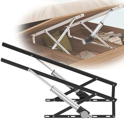 Kit di Sollevamento Elettrico per Letto con Contenitore, Resistente E Robusto - Soluzione Salvaspazio in 2 Pezzi per Divano E Contenitore - Massimizza Lefficienza E Black 80CM
