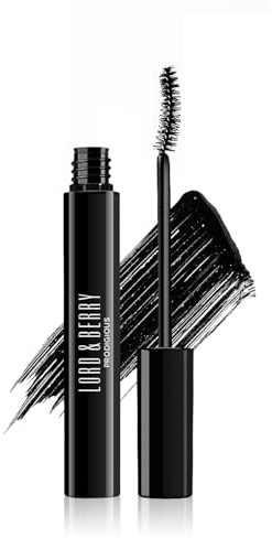 Lord & Berry Prodigious Lash Mascara Black for Volume and Length, False Long Curl Eye Makeup Enriched with Olive Oil & Diamond Powder, Vegan, Paraben Free, Cruelty Free, Black