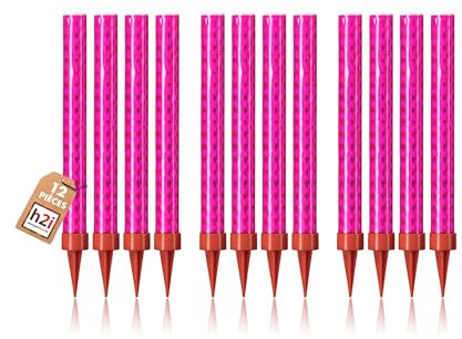Étoiles de glace - Idéales pour des fiançailles, un anniversaire, un mariage, une fête de jeunes avec des feux d'artifice - Décoration de table pour les gâteaux et les bouteilles - Rouge