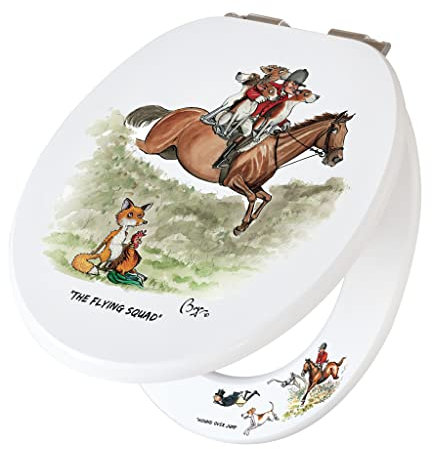 Looprints Toilettensitz mit Absenkautomatik, für Zuhause und Badezimmer, Landhaus- und Bauernhaus-Dekoration, Geschenk für Mama und Papa (Flying Squad)