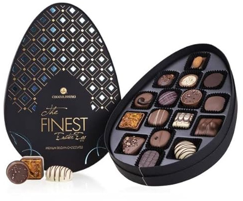 The Finest Easter Pralines Blue - 19 Schokopralinen| in eleganter Verpackung | Ostergeschenk | Ostern Schokolade | Eier Schokolade | Osterei | aus erlesenen Zutaten