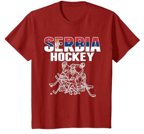 Serbien Eishockey Fans Trikot Serbisch Hockey Team Supporter T-Shirt