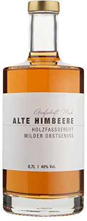 Grafschaft Mark Alte Himbeere Obstbrand 1 x 0,7 L, 40% vol. Alkohol, milder holzfassgelagerter Obstbrand, Schnaps Spezialitäten aus unserer Brennerei, Himbeerbrand, hochwertiger Obstler