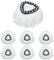 Testine di ricambio per mocio Spin, confezione da 6 testine di ricambio per mocio O-Ceda Easy Wring Spin Mop, facile da pulire, ricambio per mocio rotante universale standard