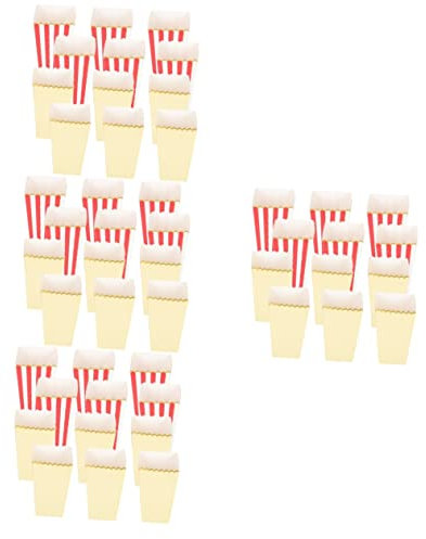 Didiseaon 48pcs Adorable Printing Popcorn Boxes Paper Popcorn Containers for Movie Snack Cases Unique Designs for Home Theater Treats
