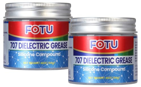FOTU 707 Dielectric Grease: Electrical, Battery & Spark Plug Sealant | Waterproof O-Ring Grease | Automotive Grade (4 Oz, 2-Pack)