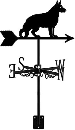 ZNEL Wetterhahn 3D Tier Metall Wetterfahne Dach Richtungsanzeiger Schwarz Ornament Für Bauernhaus Dekoration Zubehör Outdoor Garten Messwerkzeug,Style 1