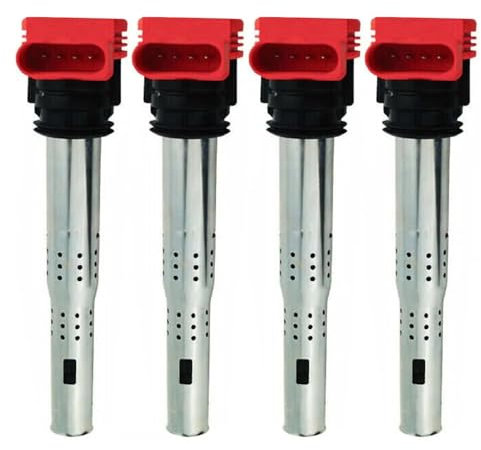 Zündspule 06E905115G ABCDE 06E905115E Auto Zündspule for VW Jetta Golf Passat Tiguan CC for Audi A3/4/5/6/7/8 TT Q3/5 R8 07K905715F (Color : 4pcs)