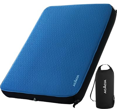 Acacia 4.3 Thick Self Inflating Sleeping Pad with Foam | Innovative Y-Shaped Telescopic Structure | Ultraportable Camping Mattress | Outdoor Compact Air Mat for Tent | Queen