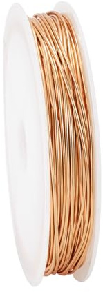 PH PandaHall 18K Gold überzogener Kupferdraht, 18-Gauge Goldener Metalldraht 1mm Schmuck Draht Metall Handwerk Draht Perlen Draht mit Spule für DIY Handwerk Schmuck Herstellung Wrapping Sculpting, 10m