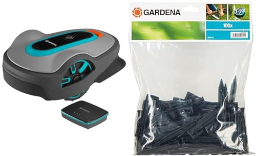 Gardena Mähroboter smart SILENO life 1000 m² Set & Haken: Mähroboter-Zubehör, Set aus 100 Haken