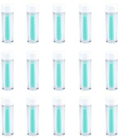 Naturahand 15 Pcs Contact Lens Remover Tool for RGP Scleral Lenses Hard Eye Contact Remover Plunger Suction Cup Lens Inserter Tools,Green