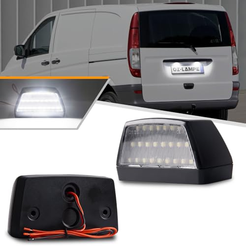 OZ-LAMPE Kennzeichenbeleuchtung für Mercedes-Benz T2 Vanio VW T4 Pick up T5 LT I Case IH Maxxum Fendt Farmer Favorit International Harvester, Beleuchtung mit Canbus Fehlerfrei, 2 Stück