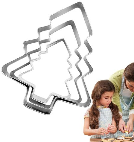 Moule à biscuits de Noël – Moule à biscuits en acier inoxydable | emporte-pièces pour sapin de Noël, emporte-pièces pour sapin de Noël, emporte-pièces pour biscuits pour usage alimentaire pour Nat