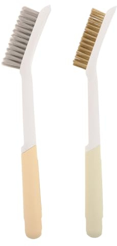 TOVINANNA 2pcs Kitchen Cleaning Brush Long Handle for Oven and Gas Stove Wire Brush for Grease and Grime Countertop