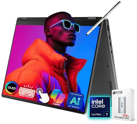 ASUS Vivobook Flip 2-in-1 Laptop, 14 2K OLED Touchscreen, Intel Core Ultra 7 256V(>i9-12900K, 4.8 GHz), AI Ready, Copilot PC, Backlit Keyboard, Wi-Fi 7, Gray, Windows 11 Pro(16GB DDR5 RAM | 1TB SSD)