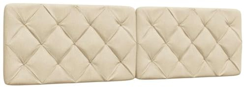 QJBSAVVA Kopfteil Creme 180 cm aus strapazierfähigem Polyester mit Rautensteppung und weicher PP-Faserfüllung Modernes Wandkissen für Bett und Rückenlehne im Schlafzimmer