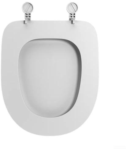 Abattant de toilette en forme d'U avec couvercle à fermeture douce et design à dégagement rapide, fabriqué à partir d'urée, s'adapte aux formes de toilettes standard en U et O (type U blanc)