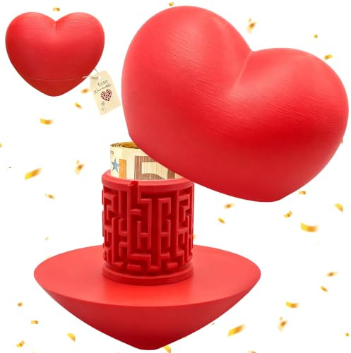Geldgeschenk Verpackung Herz – Kreative Geldgeschenk Idee für Geburtstag, Hochzeit, Abschluss & Weihnachten – Originelle 3D Gedruckte Geschenkbox für Geldgeschenke