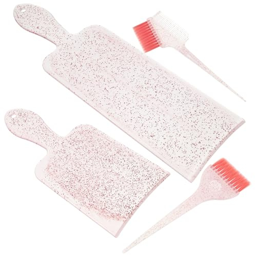 Kit de Coloration pour Mèches, 1 Set, Abs Nylon, Rose | Outils Réutilisables, Légers et Faciles à Ranger, Pinceau, Peigne et Palette pour Salon ou Maison