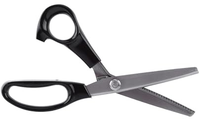 YUYTE Zackenschere Stoff Dekorativ Professionelle Stoff-Dekorationsschere Rund/Zackenschere – Klingen aus Rostfreiem Stahl, Aktion, 23 Cm, Schneidzähne in Mehreren Größen (3mm)