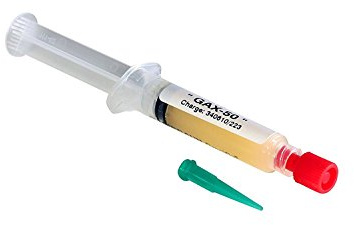 GAX-50 - EO-Elektronik-No-Clean Flussmittelpaste/Lötpast -mit halogenfreien Aktivatoren (WEEE/RoHS-konform) Typ 1.2.3.C gem. ISO 9454 -, Spritze mit 10 ml Inhalt