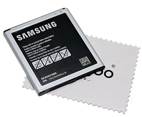 Batterie pour d'origine Samsung pour Samsung Galaxy J5 (J500F) EB-BG531BBE avec Chiffon de Nettoyage mungoo