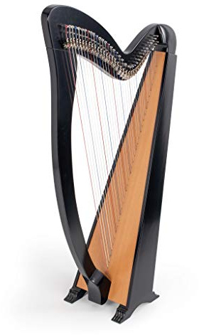 MMX HX36BK celtic harp in black - 36 strings, Matt black