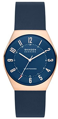 Skagen Herren Solar/3 Hand Uhr mit Armband GRENEN SOLAR POWERED SKW6834