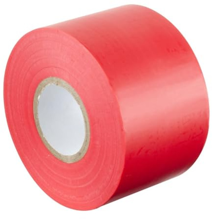 GOCABLETIES Isolierband Rot 50 mm x 33 m 1 Rolle | Strapazierfähig, selbstklebend, PVC, zum Schutz und Reparieren von Kabeln