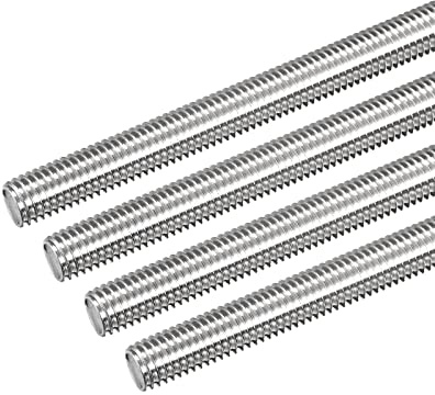 sourcing map 8Stk. Vollgewindestange M10 x 160mm 1,5mm Gewindesteigung Edelstahl 304 Rechtsgewindestangen Stangenbolzen