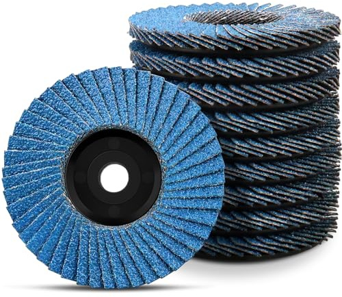BRESUCNY 76mm Fächerscheiben 10 Stück Feine Oberfläche für Winkelschleifer | 80 Körnung Chleifmopteller Schleifscheiben Flap Disk für Metall Holz Stahl