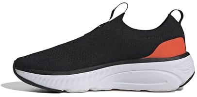 Adidas Hombre Cloudfoam GO Sock Shoes, Core Black/Cloud White/Solar Red, 43 1/3 EU