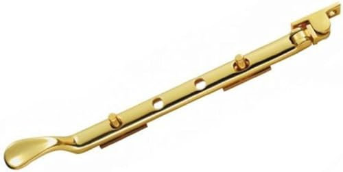 GENUEN® 254mm (10) Victorian Window Casement Stay for Wooden/Timber Windows (Polished Brass)