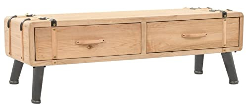 Rantry Casa Mobile Porta TV in Legno Massello di Abete 120x33x35 cm, Mobile Porta TV, Mobiletto Basso per TV Tavolino da Salotto Supporto TV per Salotto