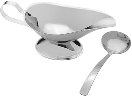 Towle Living Set in acciaio inox, mestolo, salsiera con beccuccio, 226,8 g