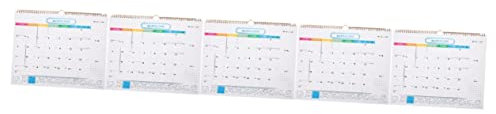 Tofficu 5stücke Tearbarer Wandkalender Monate Familienplaner Mit Notizfeld Praktischer Hängender Kalender Für Zuhause Schule Und Büro Für Terminplanung Und Organisation