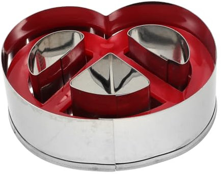 MAGICLULU Molde para Hornear Galletas Antiadherente de 3 Orificios de Plástico Resistente de Acero Inoxidable Fácil de Usar para Galletas Y Galletas