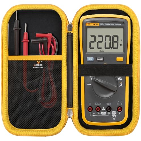 Aproca Portable Hard Storage Case, for Fluke 15B+ / Fluke 17B+ Digital Multimeter and Accessories (Case Only)
