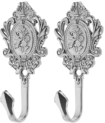 Kichvoe 2stücke Vintage Vorhang Raffhalter Mit Rosendesign Zinklegierung Schwarz Für Gardinen Und Vorhänge Einfache Montage Vielseitig Einsetzbar Als Kleidungshaken