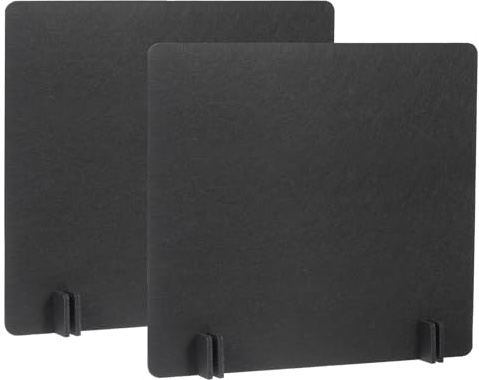 PATIKIL Desk Divider, 2 Set 24 x 24 Inch Acoustic Freestanding Desk Divider Desk Privacy Panel with 8 Pcs Support Feet for Library Office Workstation, Black
