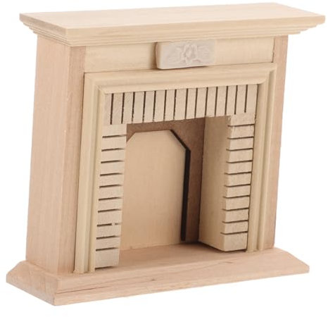SUPVOX Mini Cheminée pour Maison De Poupée Modèle De Cheminée Non Peint Meuble Miniature Décoratif