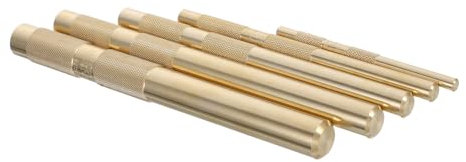 DIYEAH Poinçons Laiton pour Poinçonnage Précis Cuir Métal Outils De Perforation pour Artisanat du Cuir Réparation Automobile Et Horlogerie