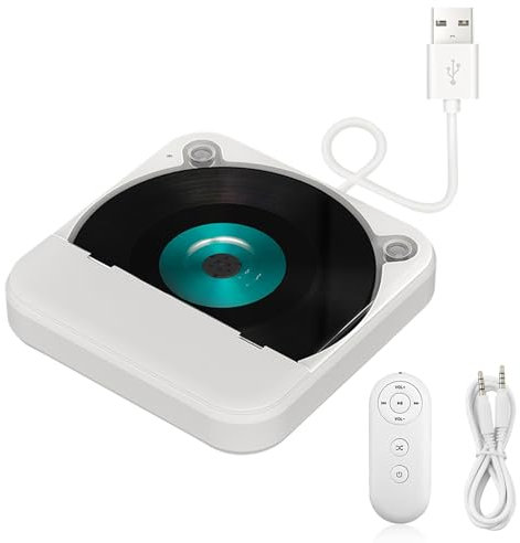 Autoradio CD, Lecteur CD pour Voitures Et Camions avec Port USB-AUX De 1M Lecteur CD Externe pour La Maison Ordinateur Portable PC TV Universel Compatible avec Autoradio Android - Blanc