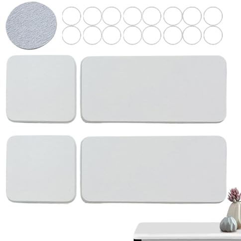 Bandeja seca de piedra natural – Platillo de diatomita absorbente para fregadero | Alfombra de grifo súper absorbente de 4 piezas con jabón, accesorios de baño antihumedad y decoración moderna