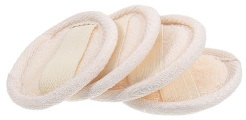 Gogogmee 4 Stück Gesichtspeeling Luffa Pads Sanfte Reinigungspads Aus Hautfreundlichem Luffa Kompakt Leicht Für Make up Entfernung Und Gesichtsreinigung Reise Geeignet
