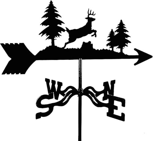 MWAYOYTE Girouette en métal avec Silhouette d'animal, Outil de Mesure, indicateur de Direction du Vent, Montage sur Toit, girouette de Jardin