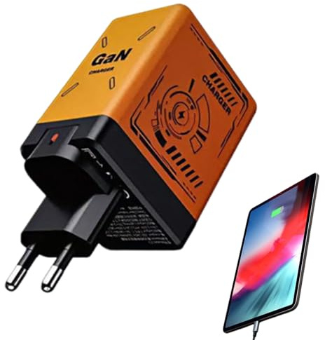 Caricatore rapido USB C | Adattatore per blocco di ricarica a doppia porta,Avvolgibile per più dispositivi da viaggio auto casa